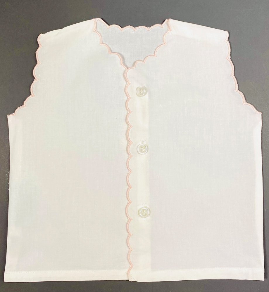 Edward Boutross Pink Scallop Diaper Shirt - Charles Mayer