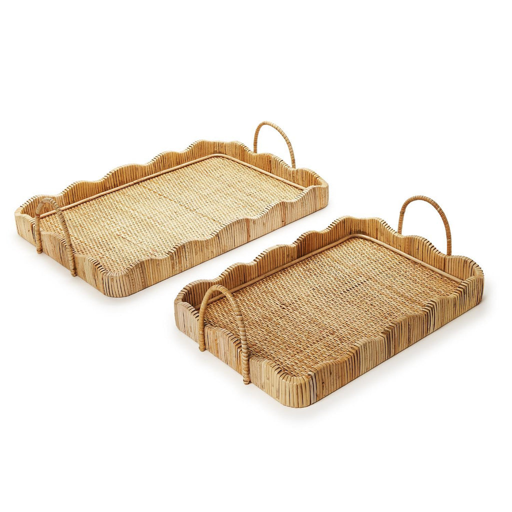 Scalloped Edge Tray with Handles, 2 Sizes - Charles Mayer