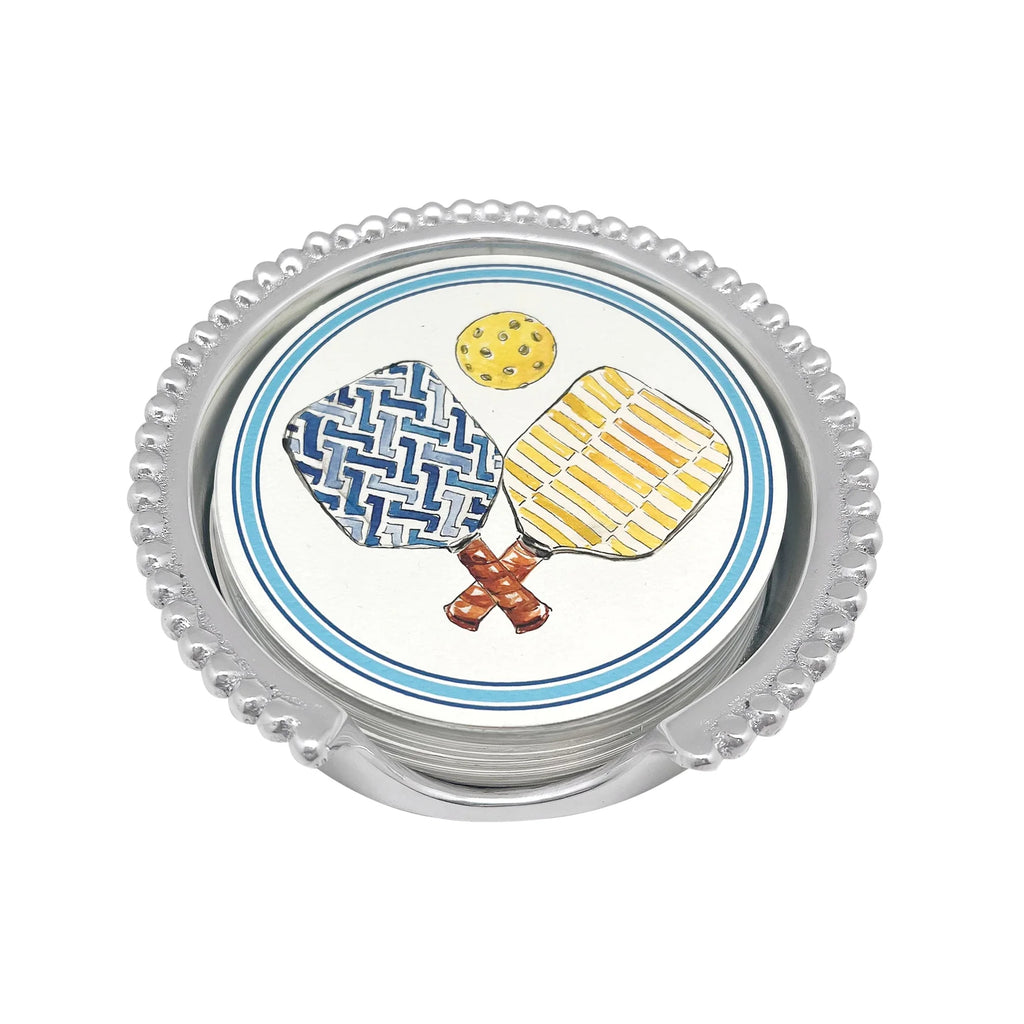 Mariposa Pickleball Paddle Beaded coaster Set - Charles Mayer