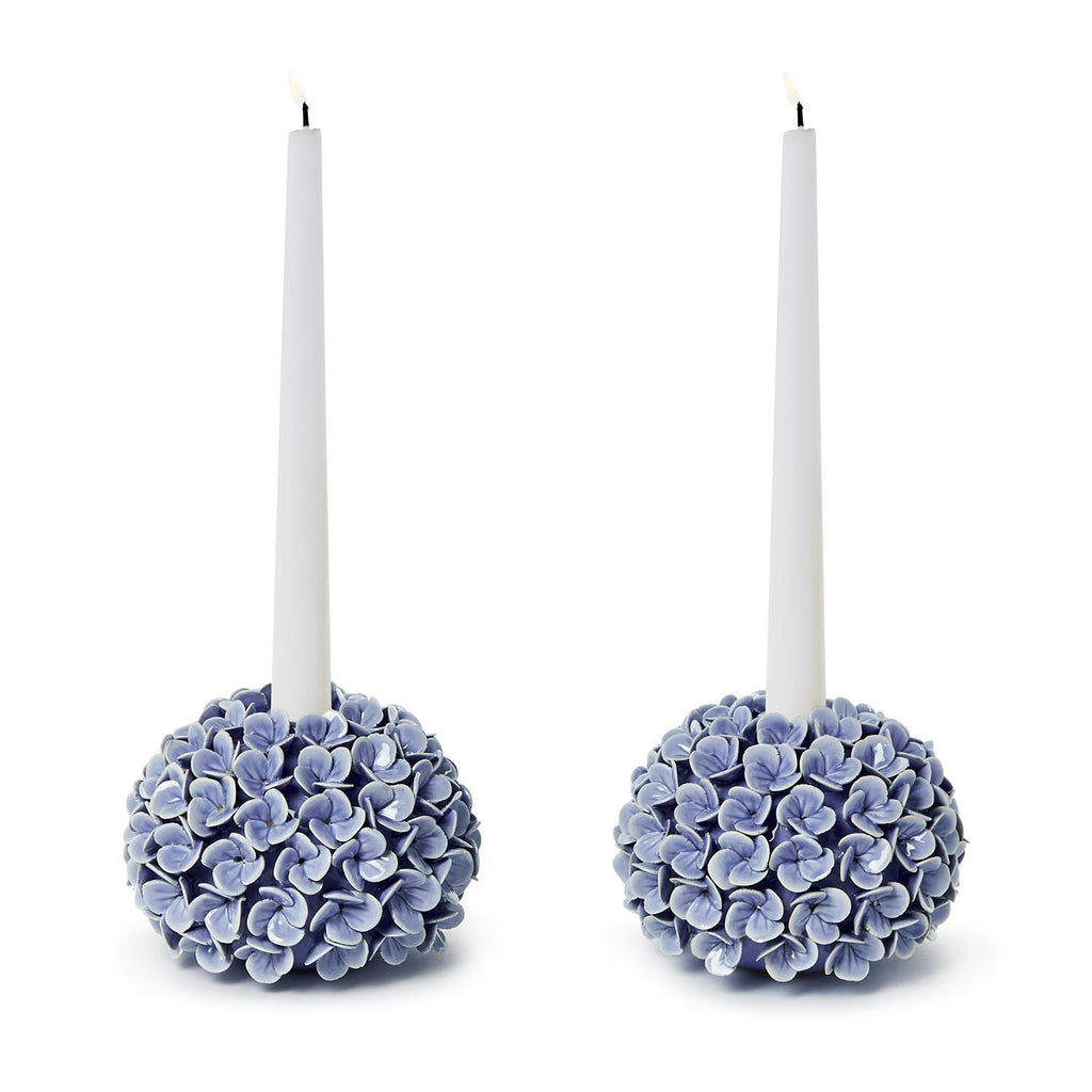 Blue Hydrangea Flower Bud Vase/Candle Holder - Charles Mayer