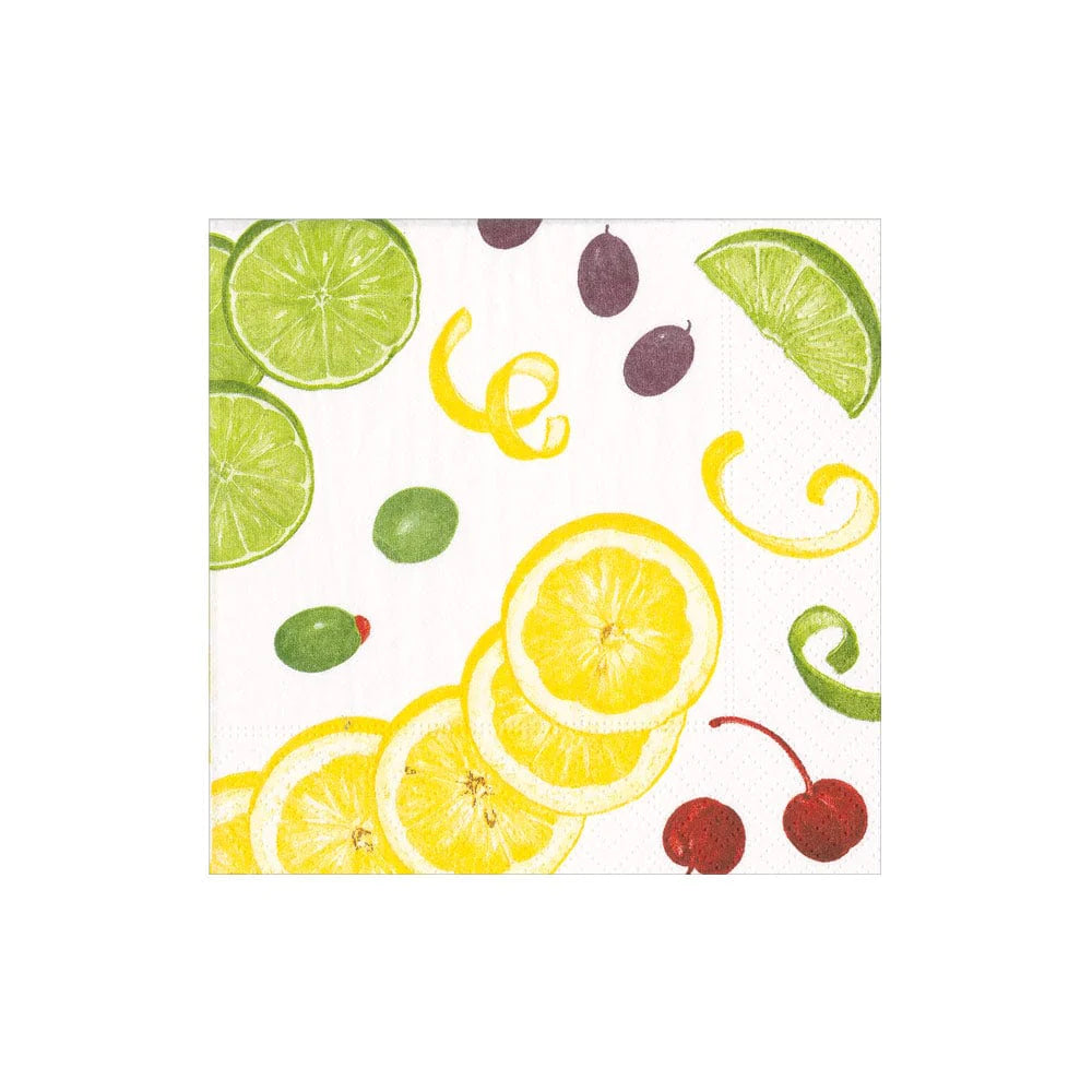 Caspari With a Twist Cocktail Napkin - Charles Mayer