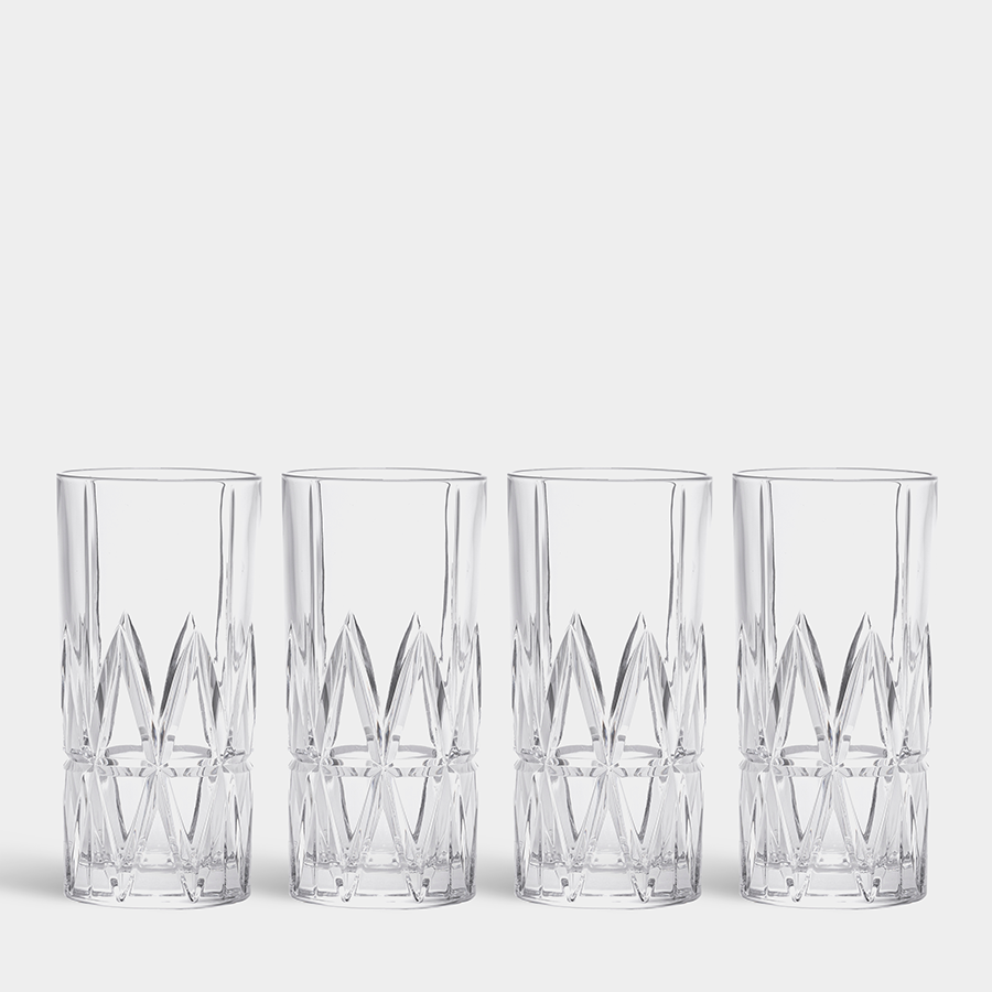 Orrefors Peak Highball, Set of 4 - Charles Mayer