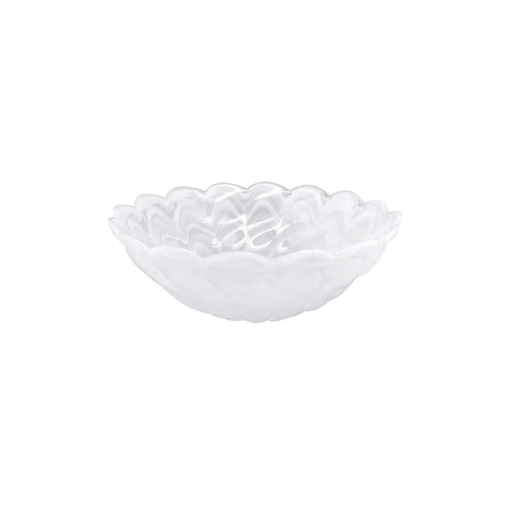 Mariposa Alabaster White Small Scallop Rim Bowl, Set of 4 - Charles Mayer