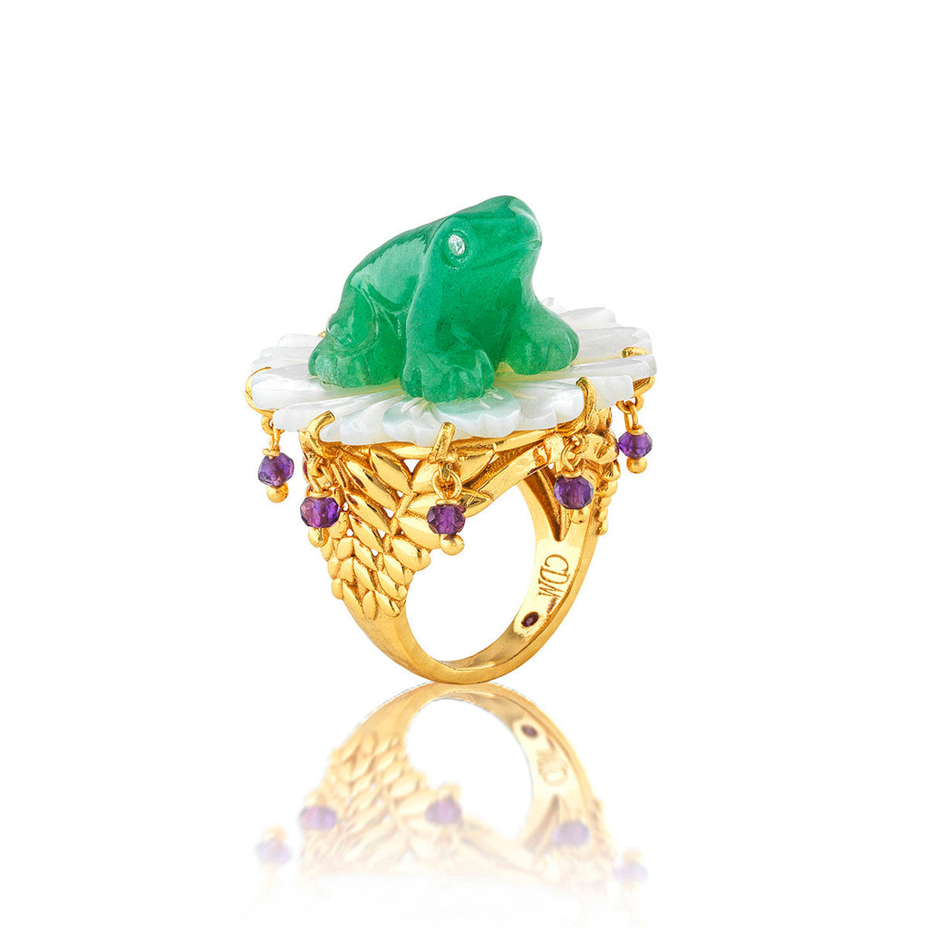 Capucine De Wulf Villandry Frog Prince Ring, Size 8 - Charles Mayer