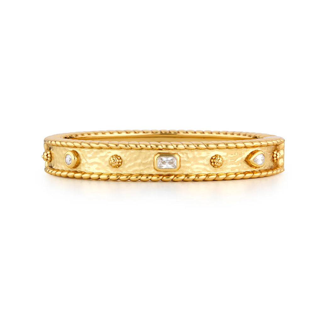 Capucine De Wulf Berry Gem Clear CZ Hinged Bangle - Charles Mayer