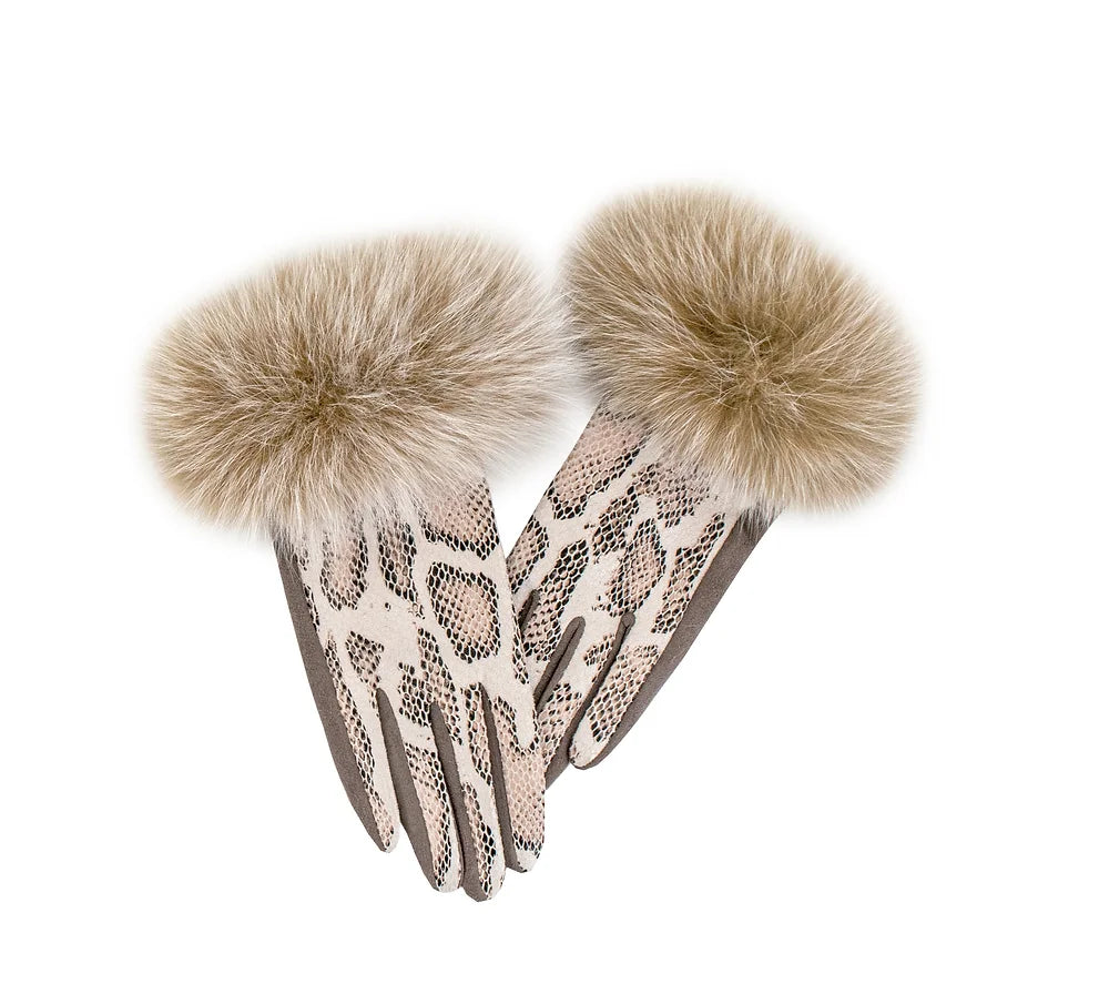 Mitchie's Pearl Snakeprint Gloves - Charles Mayer