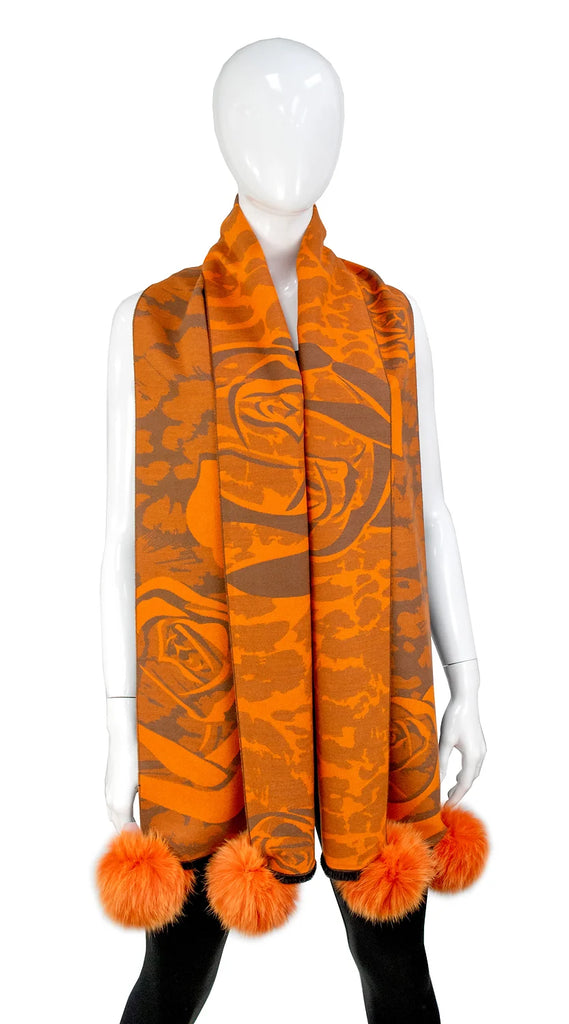 Mitchie's Orange Roses Scarf - Charles Mayer