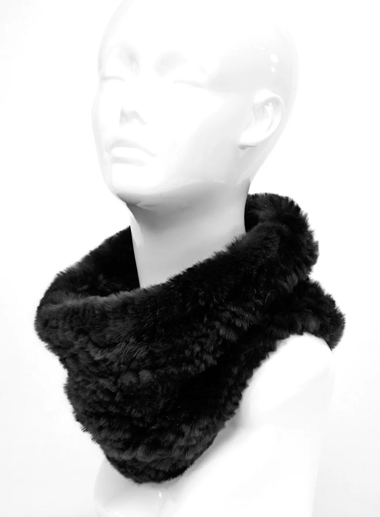 Mitchie's Rabbit Black Knit Neck Warmer - Charles Mayer