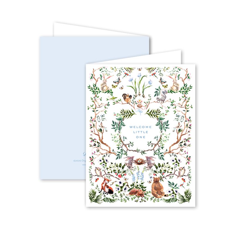 Dogwood Hill - Woodland Baby Blue: Single Card - Charles Mayer