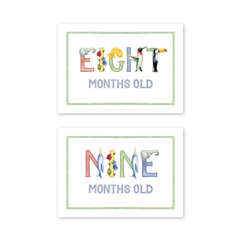 Dogwood Hill Animal Alphabet Milestone Cards, Set of 15 - Charles Mayer