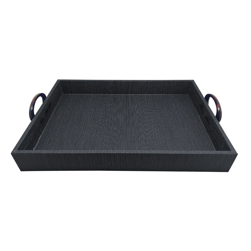 Mariposa Large Midnight Tray with Tortoise Handles - Charles Mayer