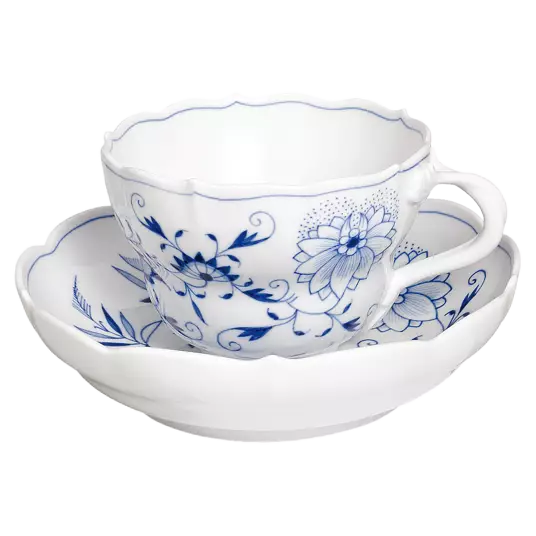 Meissen Blue Onion Coffee Cup and Saucer - Charles Mayer