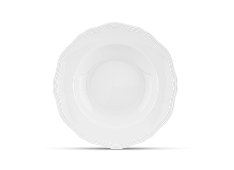 Ginori Antico Doccia Bianco Soup Plate - Charles Mayer