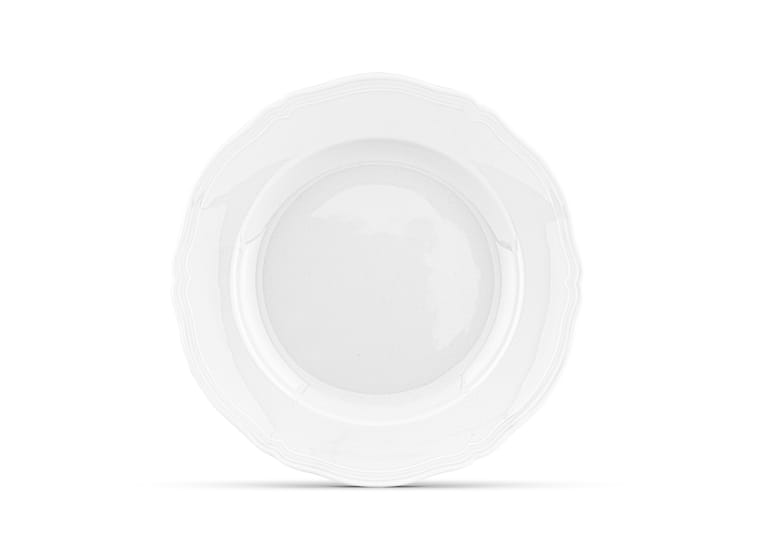 Ginori Antico Doccia Bianco Flat Dessert Plate - Charles Mayer