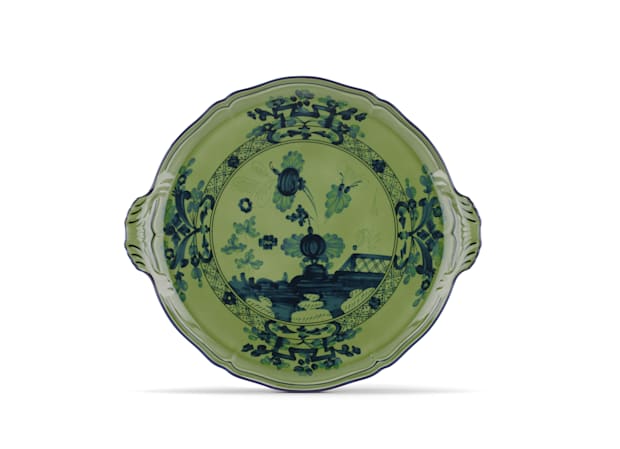 Ginori Oriente Italiano Malachite Cake Plate - Charles Mayer