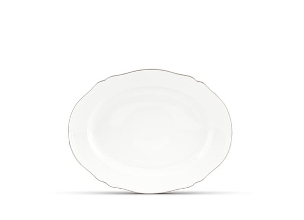 Ginori Corona Platino Large Oval Platter - Charles Mayer
