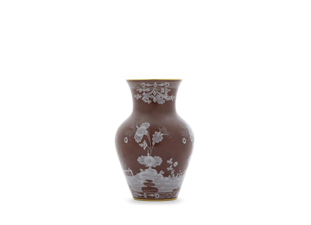Ginori Oriente Italiano Castagna Ming Vase, 9.8" - Charles Mayer