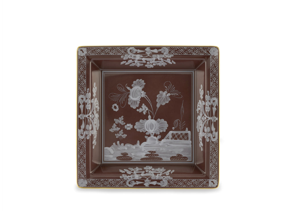 Ginori Oriente Italiano Castagna Square Change Tray - Charles Mayer