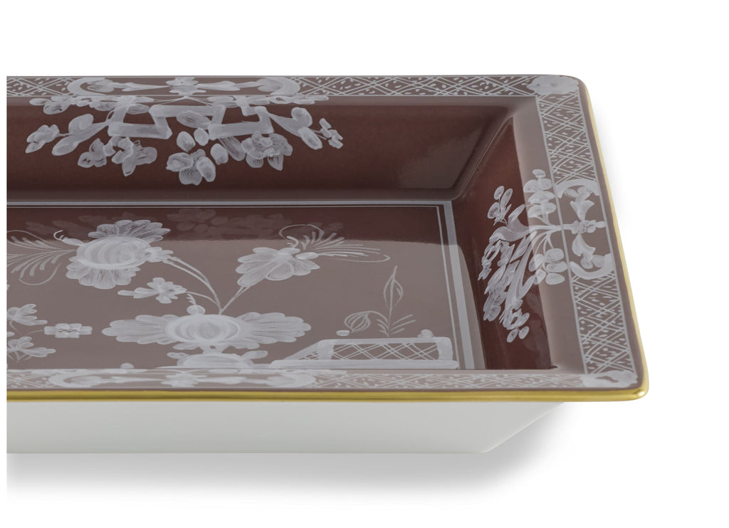Ginori Oriente Italiano Castagna Square Change Tray - Charles Mayer