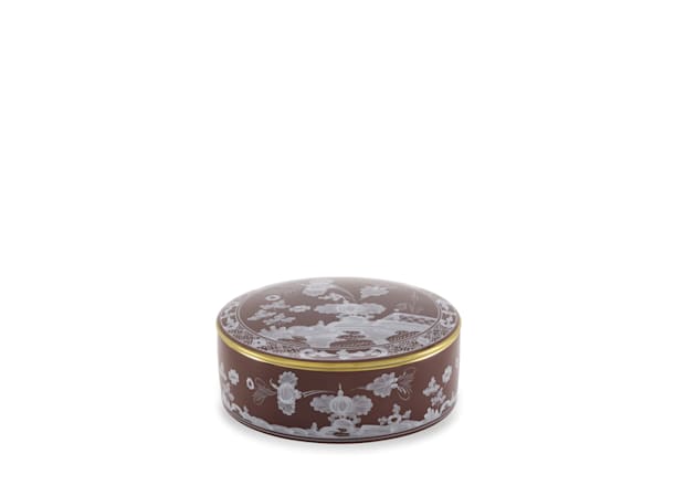 Ginori Oriente Italiano Castagna Round Trinket Box - Charles Mayer