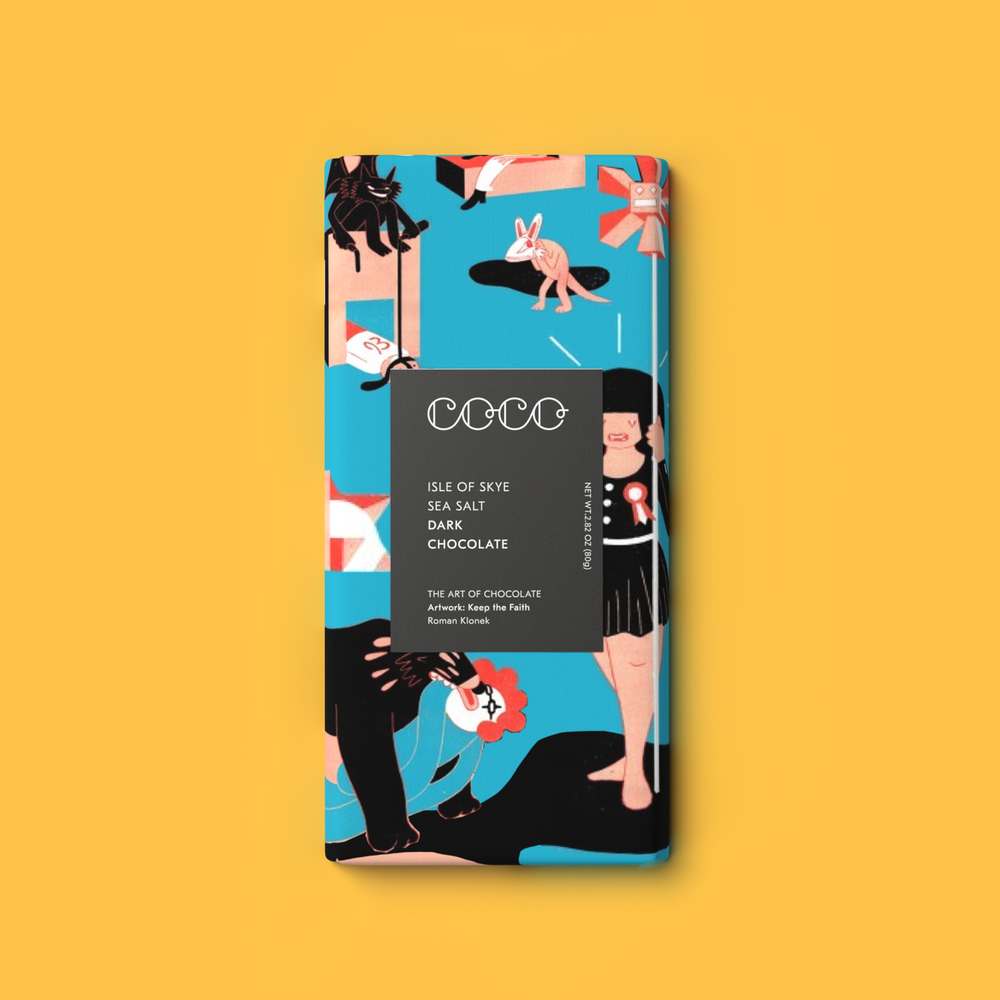 COCO Isle of Skye Sea Salt Dark Chocolate Bar - Charles Mayer