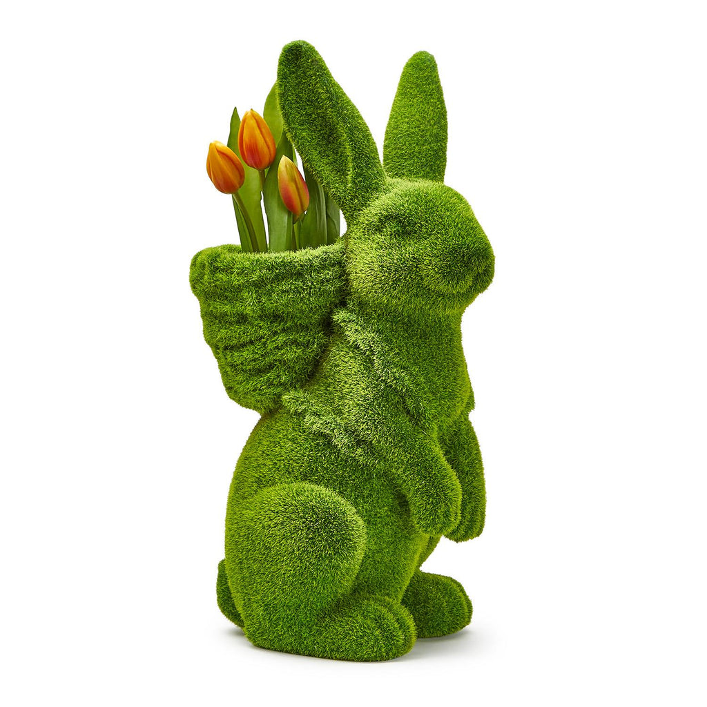 Faux Moss Easter Bunny with Backpack Basket - Charles Mayer