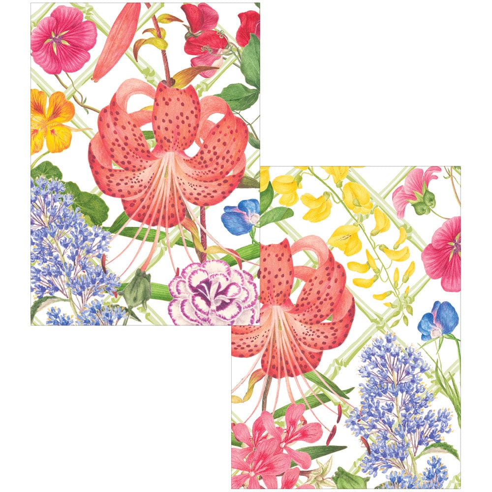 Caspari Floral Trellis Boxed Cards, 8 in a box - Charles Mayer