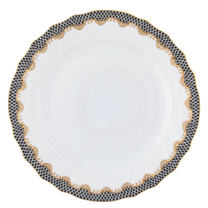 Herend Black Fish Scale Dinner Plate - Charles Mayer