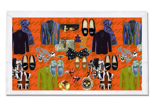 Nicolette Mayer Bougie Men Orange Acrylic Vanity Tray - Charles Mayer