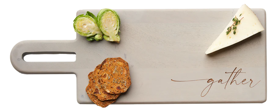 Gray Acacia Gather Board, 16" x 6" - Charles Mayer