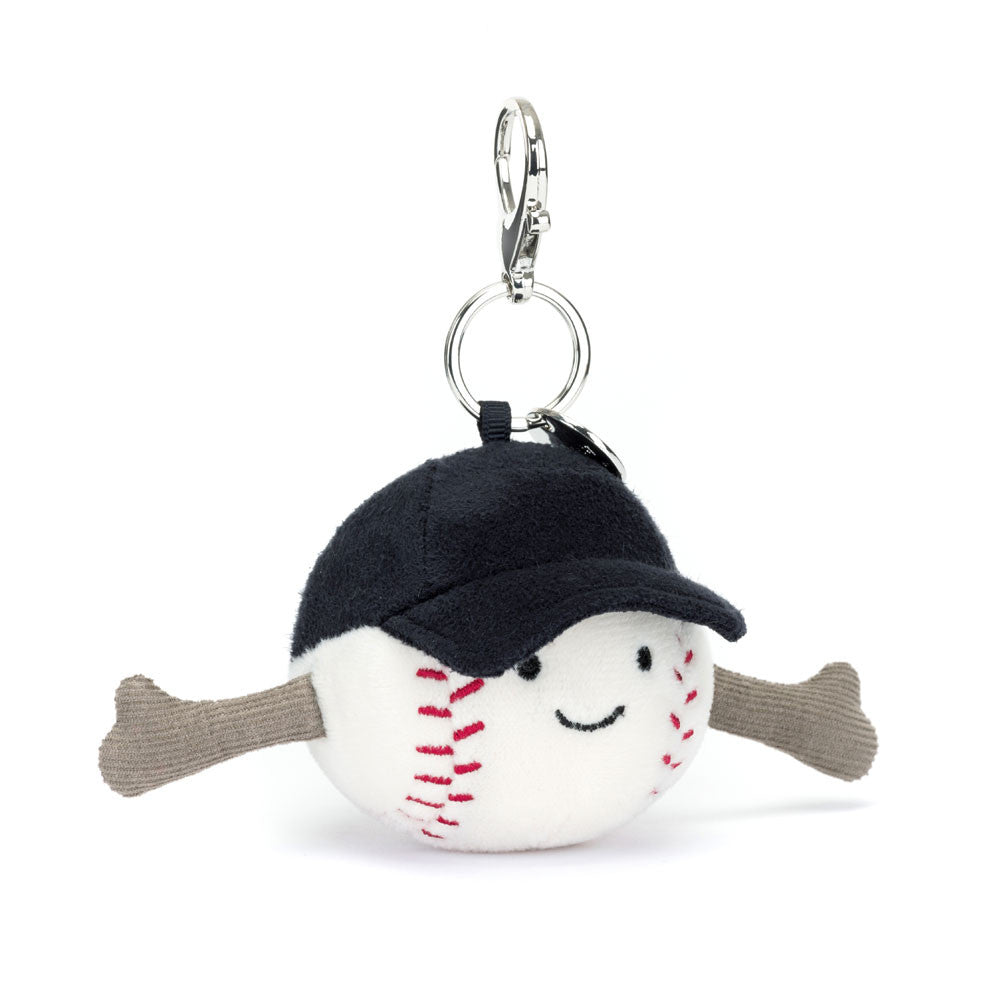 Jellycat Amuseables Sports Baseball Bag Charm - Charles Mayer