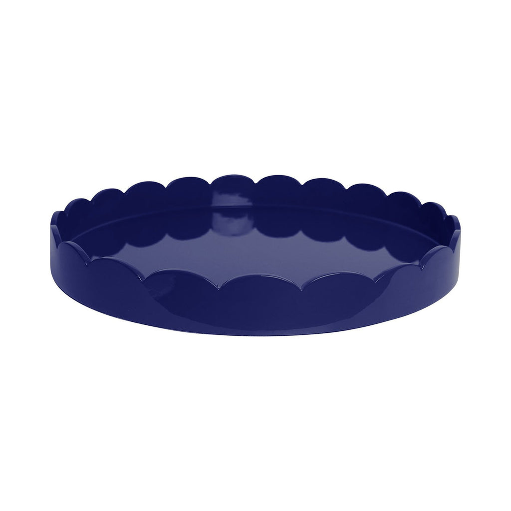 Addison Ross 20*20 Navy Round Scallop Tray - Charles Mayer