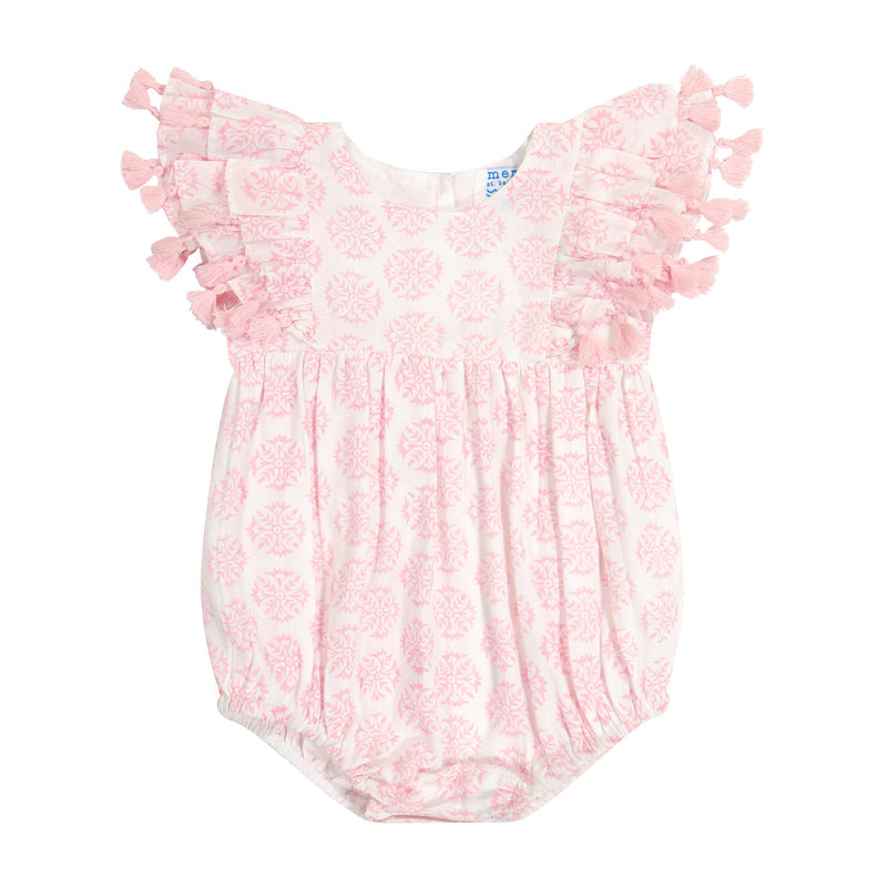Mer St. Barth Anna Pink Star Baby Romper - Charles Mayer