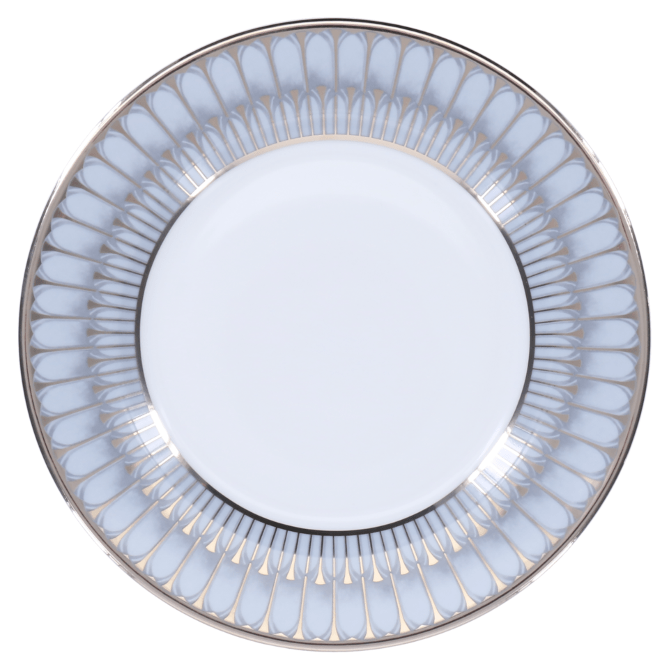 Deshoulieres Arcades Grey/Platinum Dessert Plate - Charles Mayer