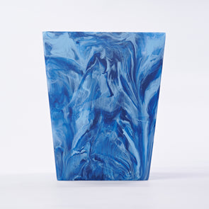 Nashi Home Resin Denim Square Waste Basket - Charles Mayer