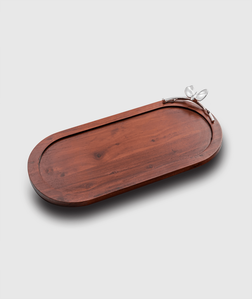 Mary Jurek Butterfly Oval Wood Tray - Charles Mayer