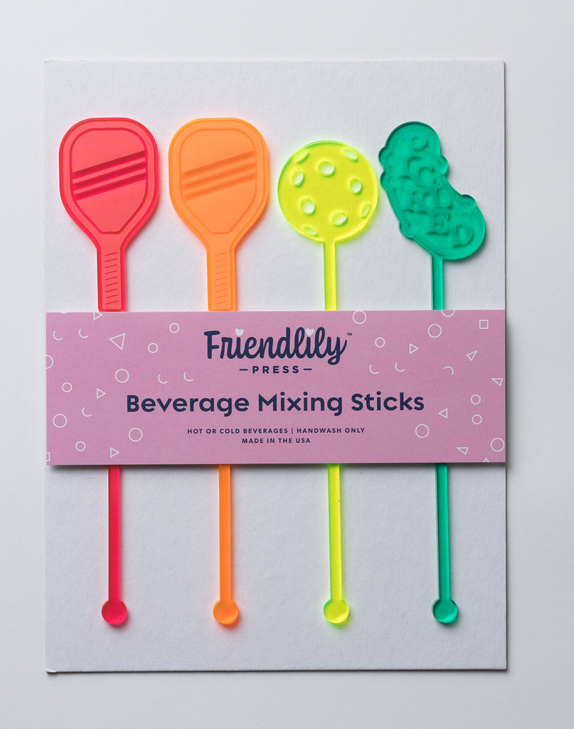 Friendlily Pickleball Drink Stirrers - Charles Mayer