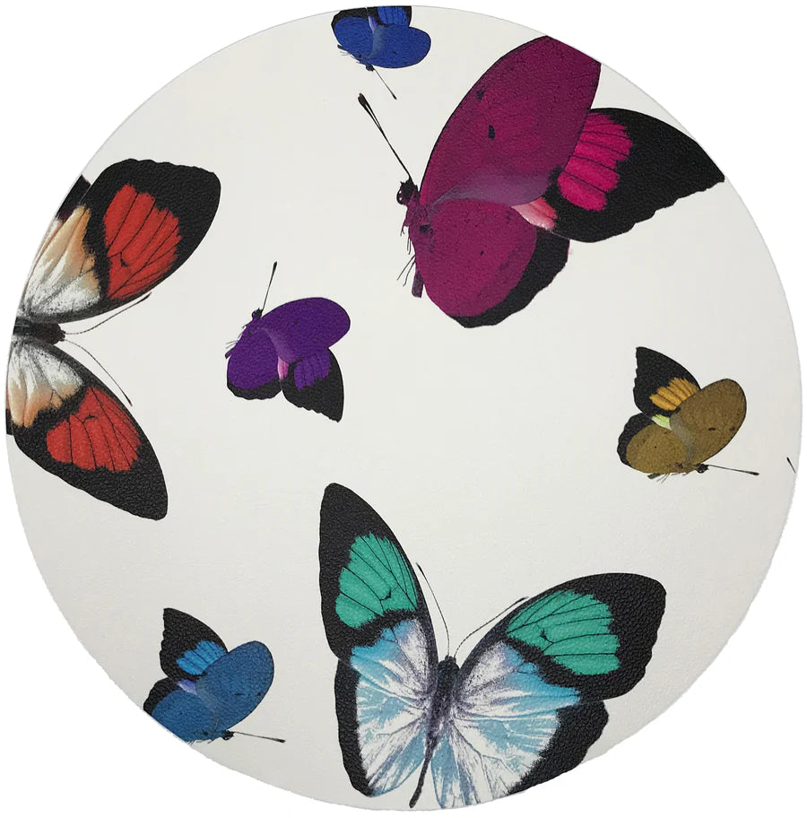 Nicolette Mayer 4 Foot Round Butterfly Rug - Charles Mayer