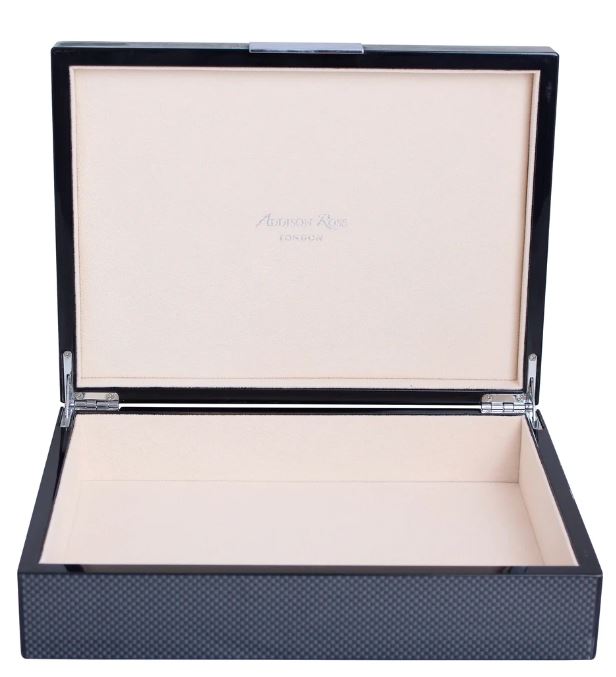 Addison Ross Carbon Fibre and Silver Storage Box, 8 x 11 - Charles Mayer