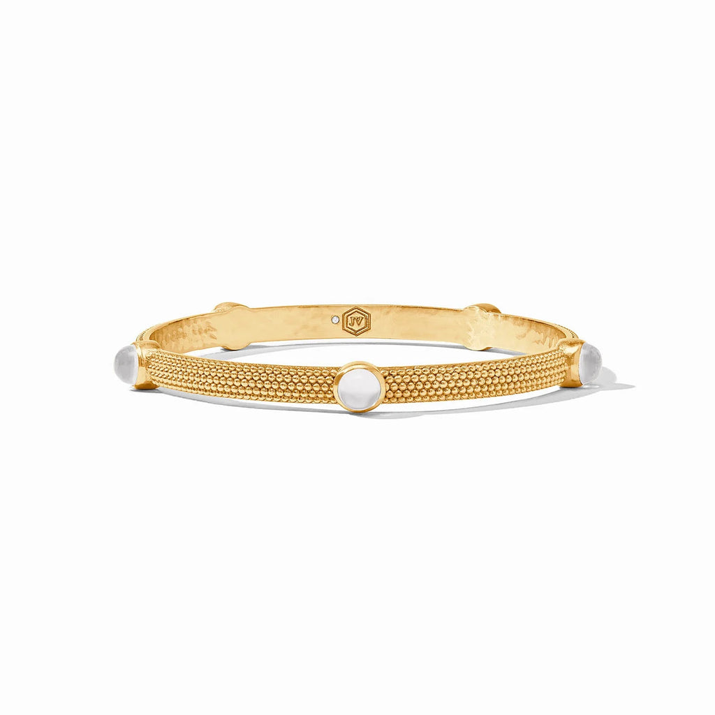 Julie Vos Cabochon Iridescent Clear Crystal Bangle, Size Medium - Charles Mayer