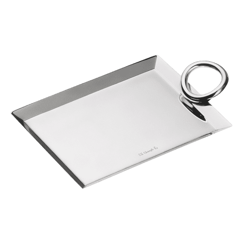 Christofle Vertigo Silver Plated Business Card Tray - Charles Mayer