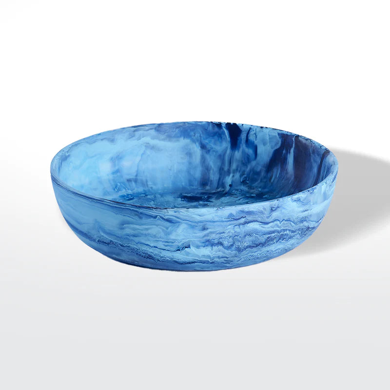 Nashi Home Resin Denim Swirl Medium Round Bowl - Charles Mayer