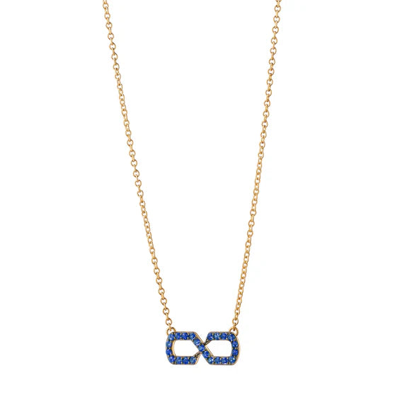 Monica Rich Kosann 18K Blue Sapphire Infinity Necklace - Charles Mayer