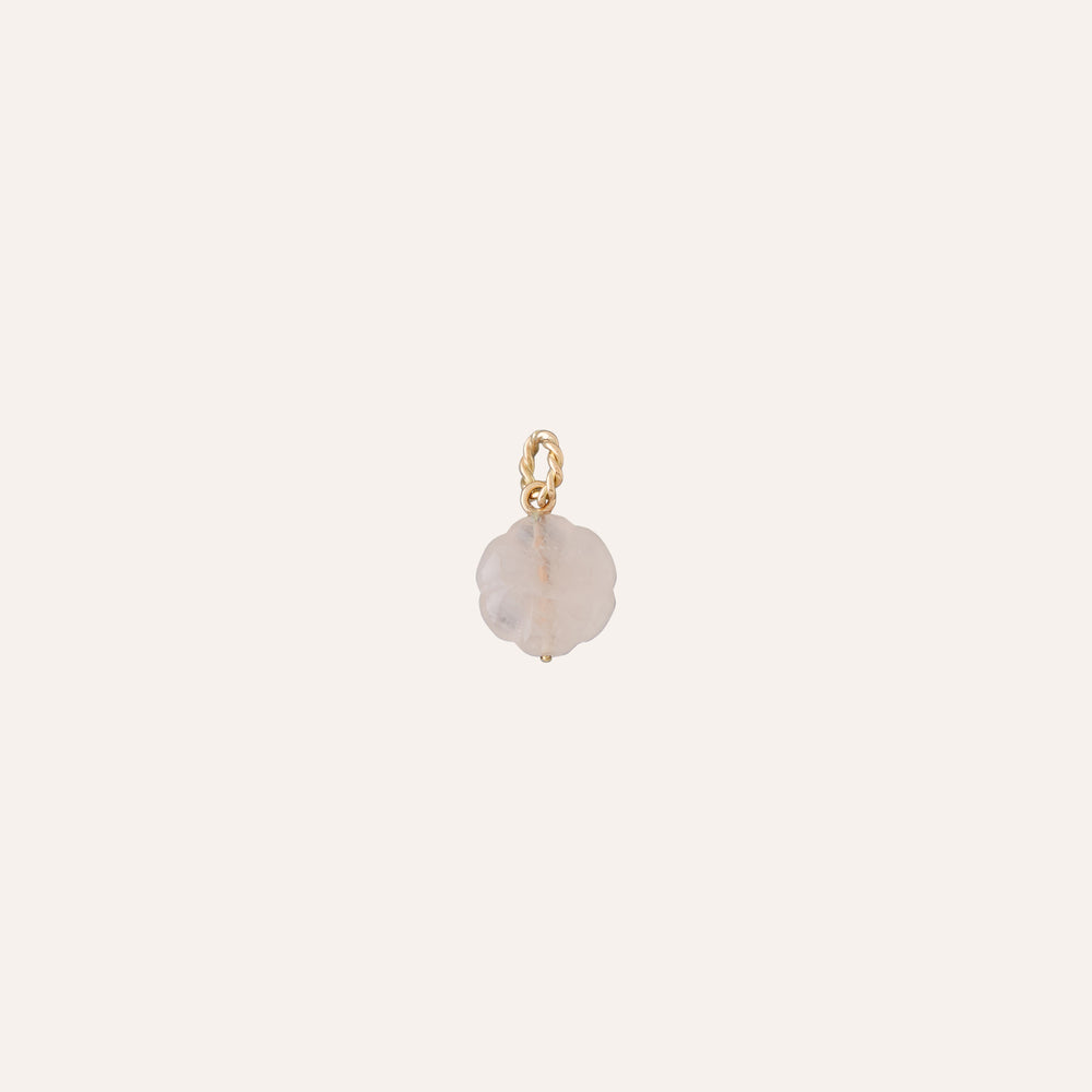 Clara Williams 14K Rose Quartz Flower Charm - Charles Mayer