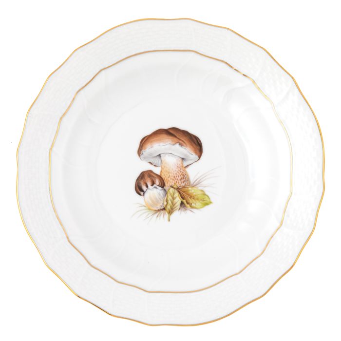 Herend Mushroom Luncheon Plate, Motif 03 - Charles Mayer