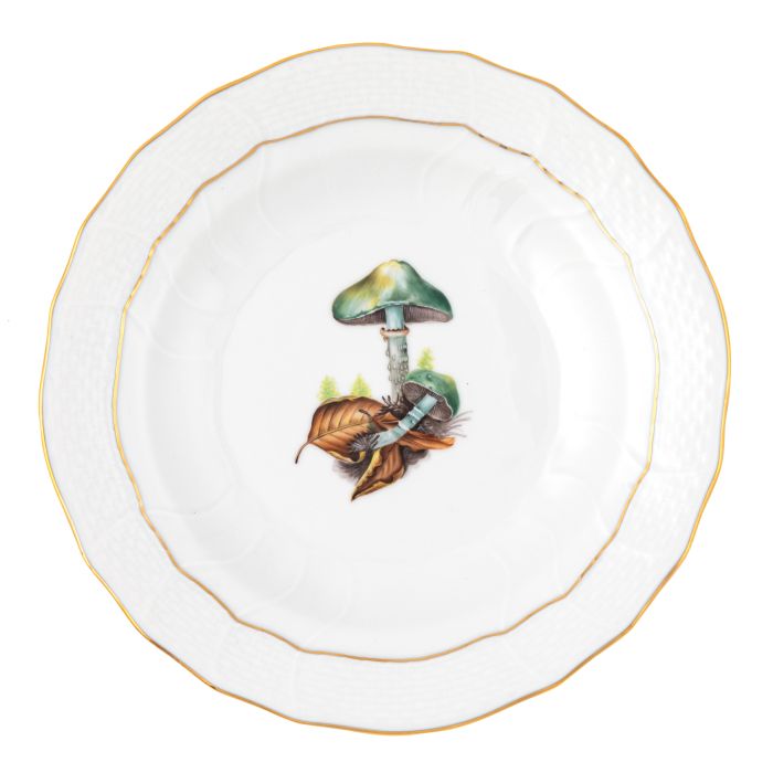Herend Mushroom Luncheon Plate, Motif 06 - Charles Mayer