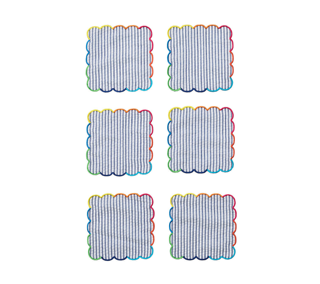 Kim Seybert Fiesta Cocktail Napkins, Set of 6 - Charles Mayer