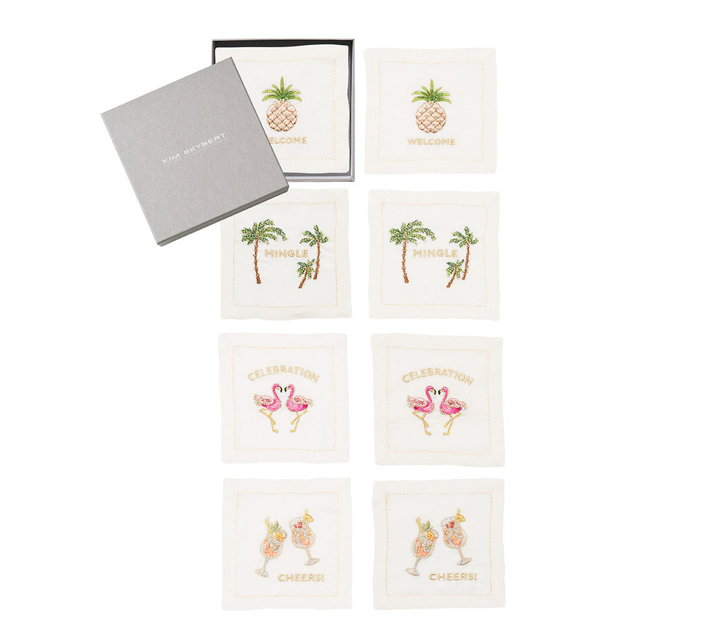 Kim Seybert Mingle Cocktail Napkin, Set of 8 - Charles Mayer