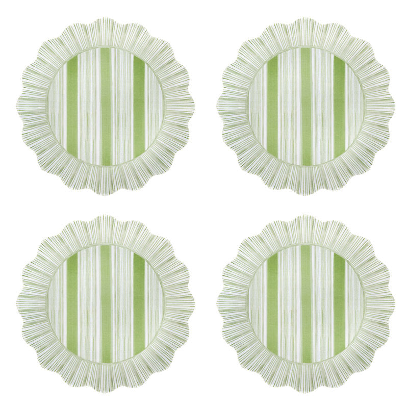 Juliska Cabana Stripe Seagrass Melamine Dessert/Salad Plate, Set of 4 - Charles Mayer