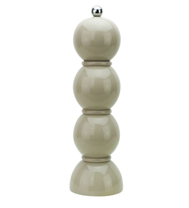 Addison Ross Bobbin Salt or Pepper Mill Grinder, Cappuccino Lacquer - Charles Mayer